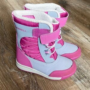 Merrell Kids' Pink and Gray Snow Boots